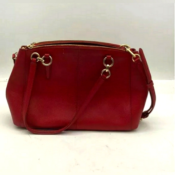 Coach Small Christie Carryall in Crossgrain Leather Tote Crossbody Handbag purse - Picture 5 of 8